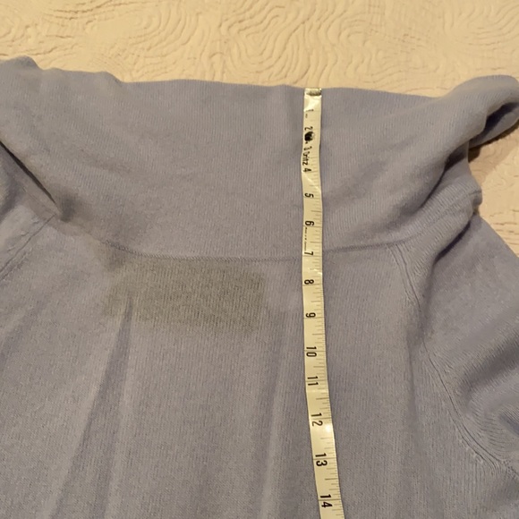 Nice blue Melani cowl neck cashmere sweater, L NWT - Picture 5 of 6